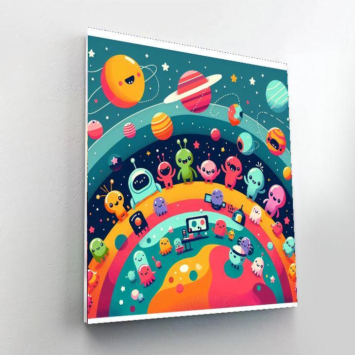 Space Aliens Playtime Paint By Numbers Kits