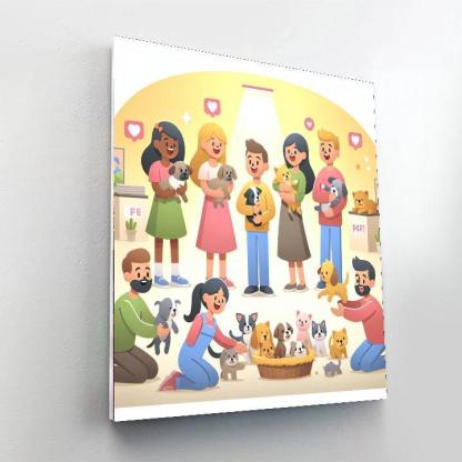 Cuddly Pet Rescue Numbered Painting Kits