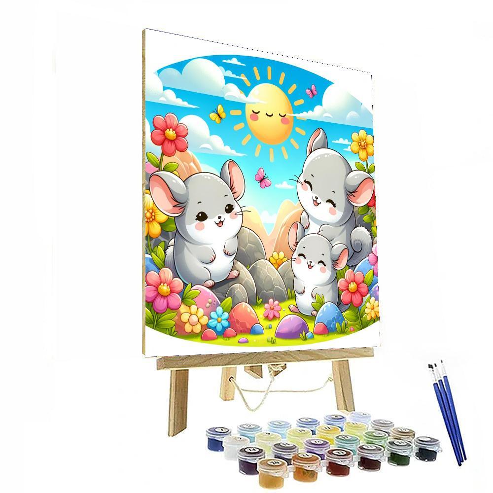Cheerful Chinchillas Painting By Numbers Kit