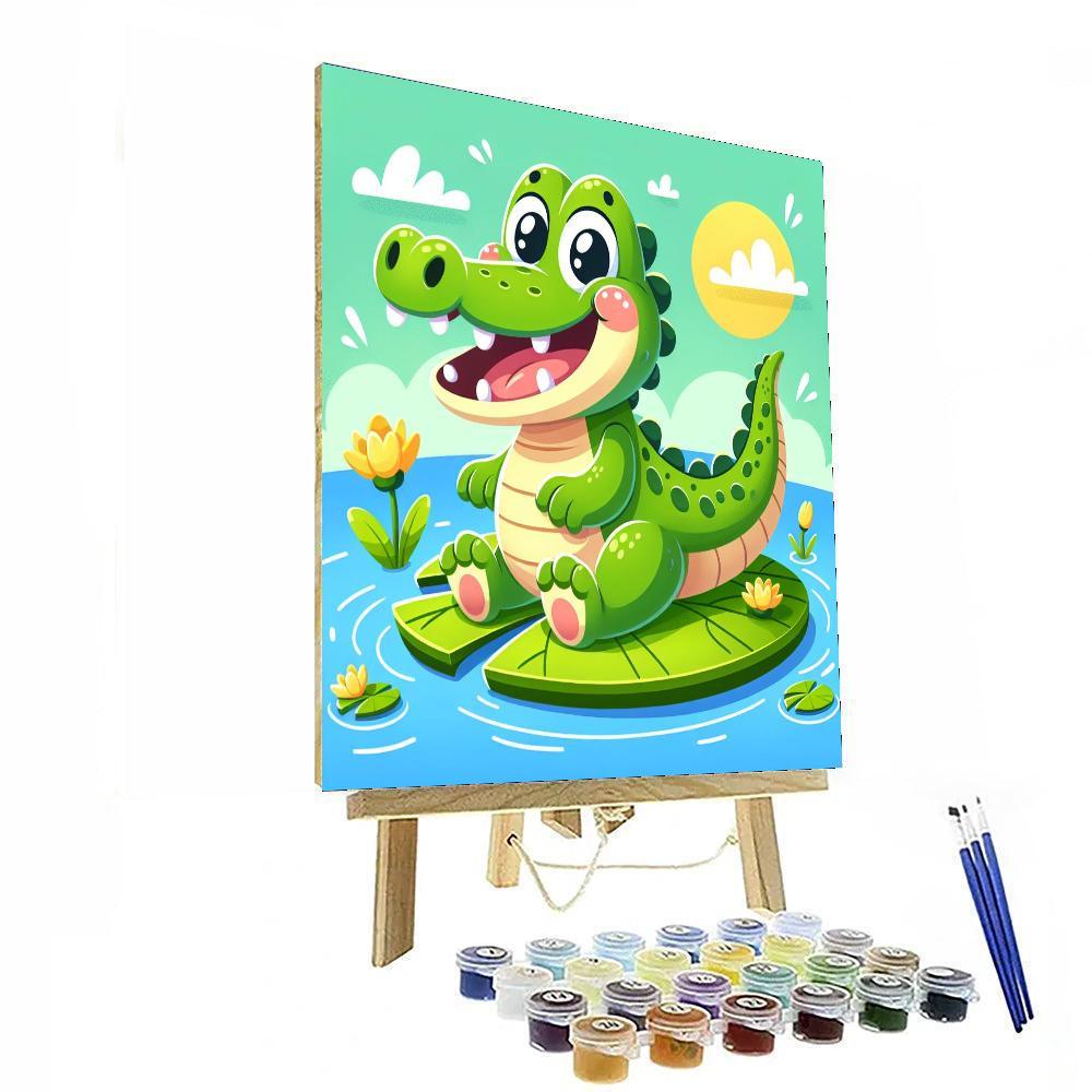 Charming Crocodile Paint By Numbers Kits