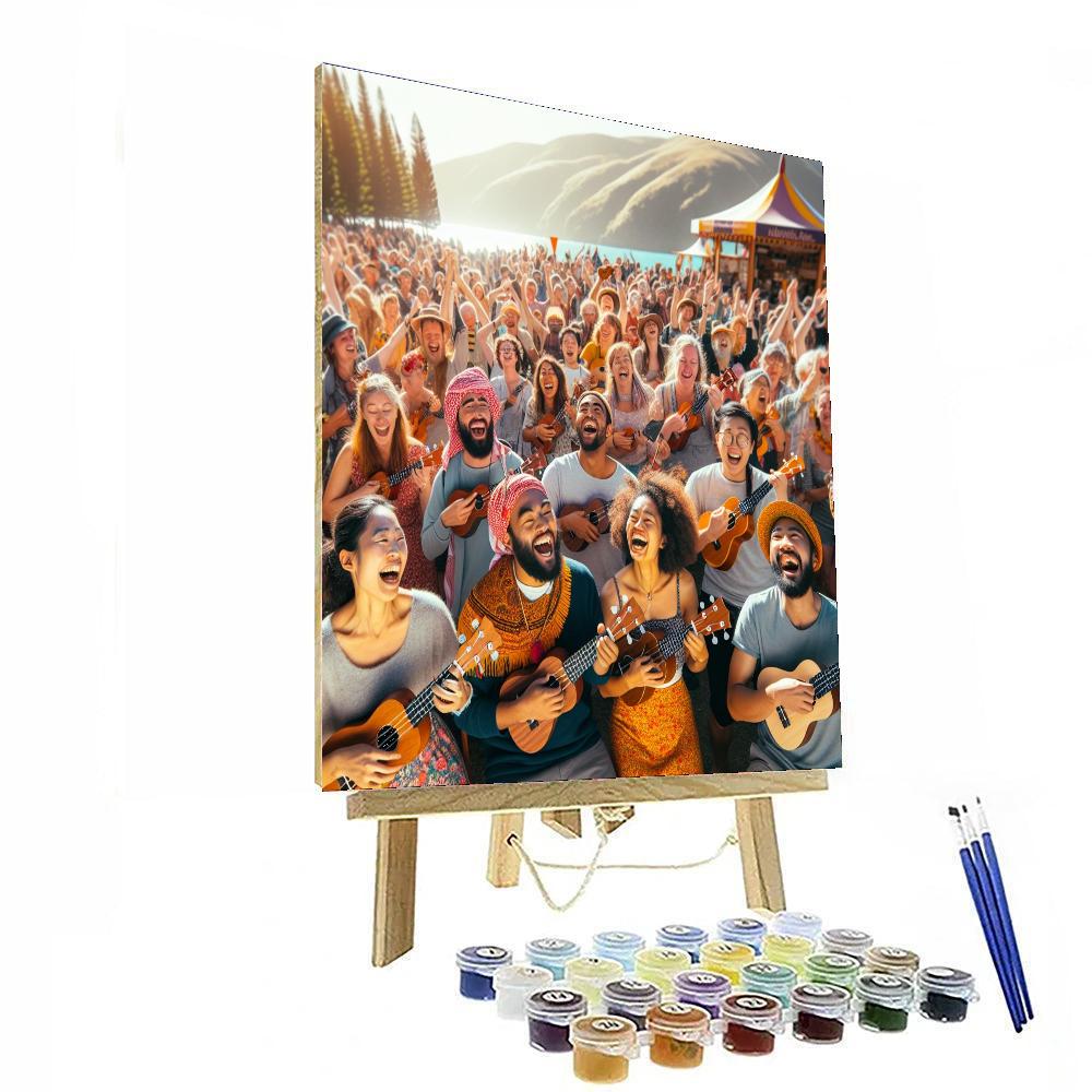 Wellington International Ukelele Orchestra Number Painting