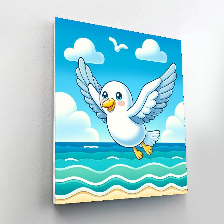 Adventure Seagull Paint By Numbers Art