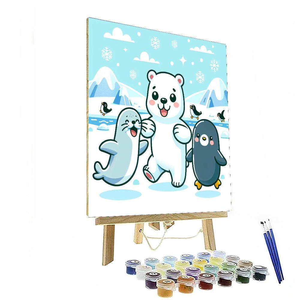 Curious Arctic Friends Paint By Numbers Art