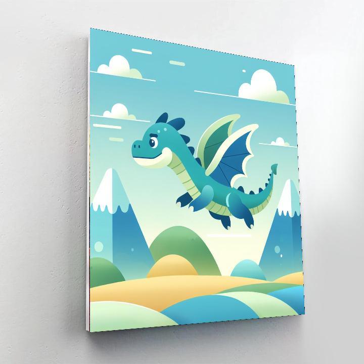 Friendly Dragon's Realm Painting By Numbers Kit