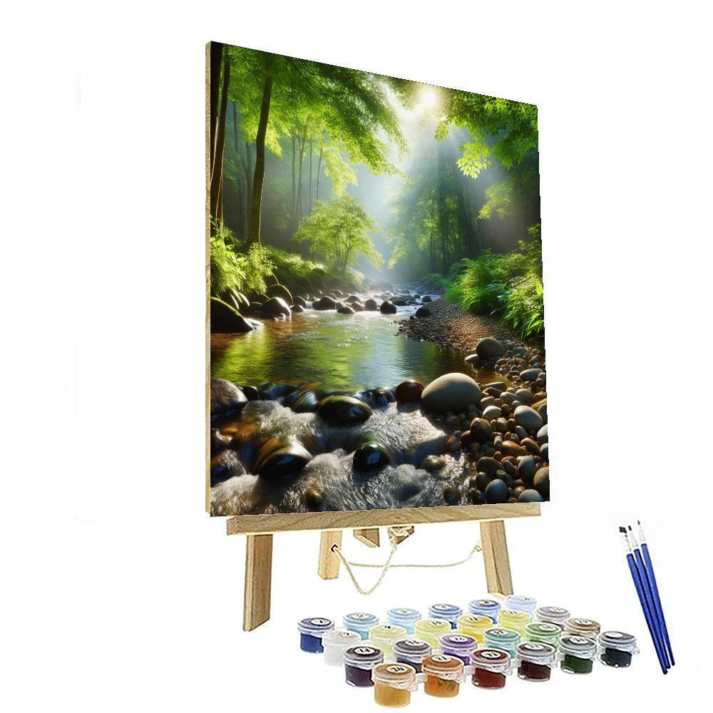 Quiet Forest Stream Paint By Number