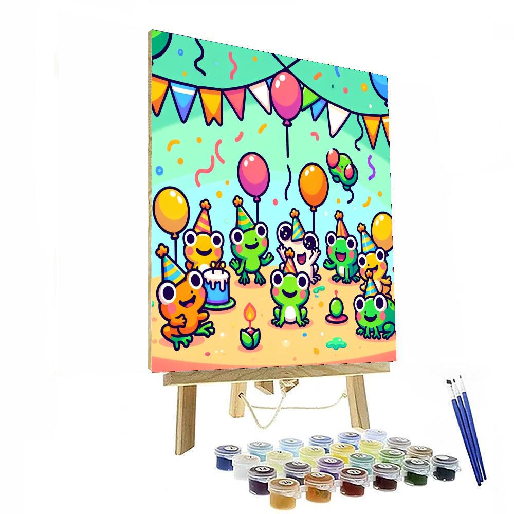 Frog Fiesta Frolic Paint By Numbers