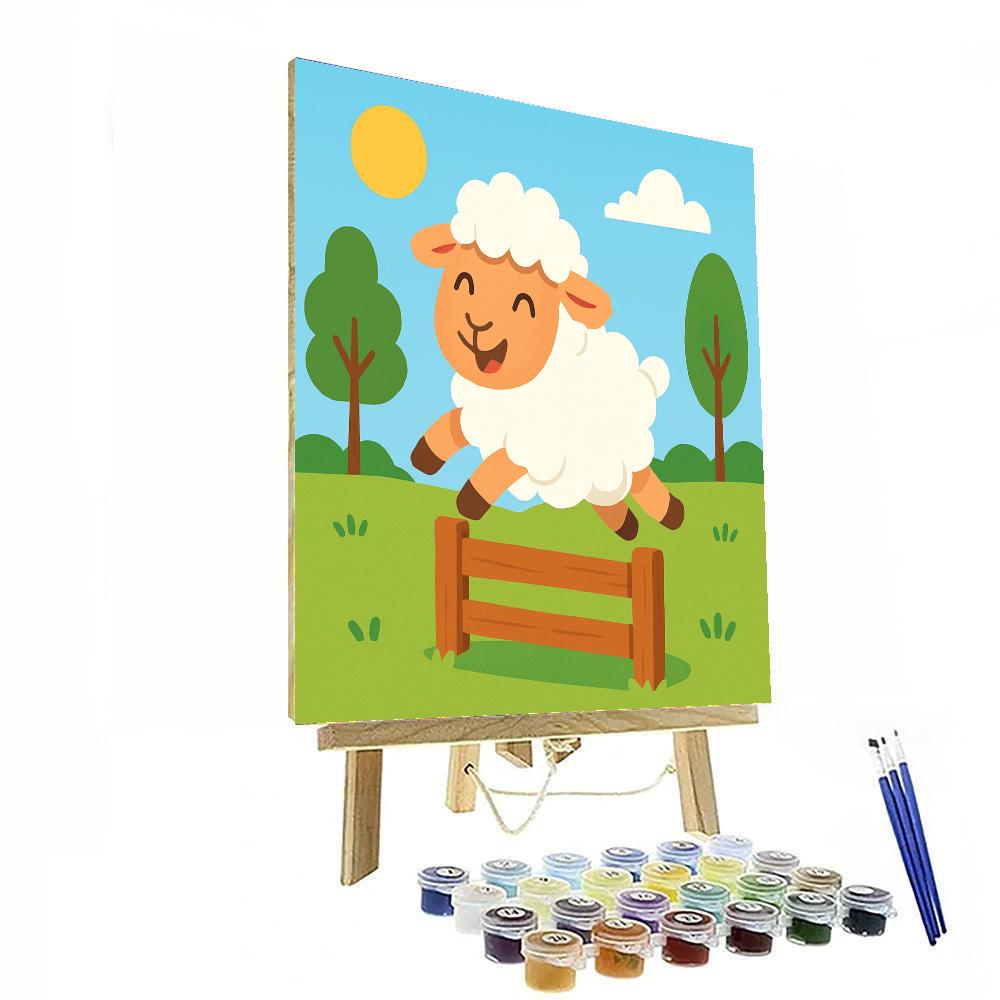 Cheerful Sheep Painting By Numbers Kit
