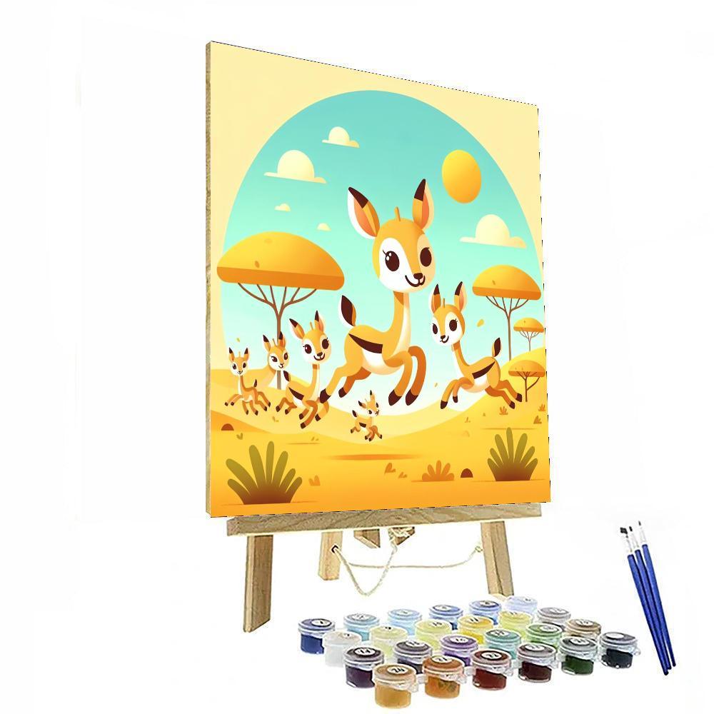 Gallivanting Gazelles Painting By Numbers Kit