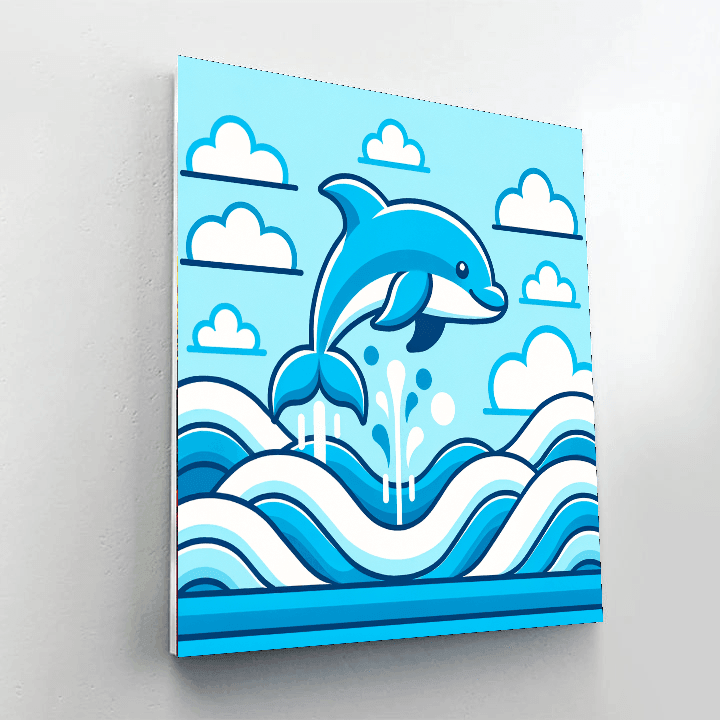 Jumping Dolphin Painting By Numbers Kit
