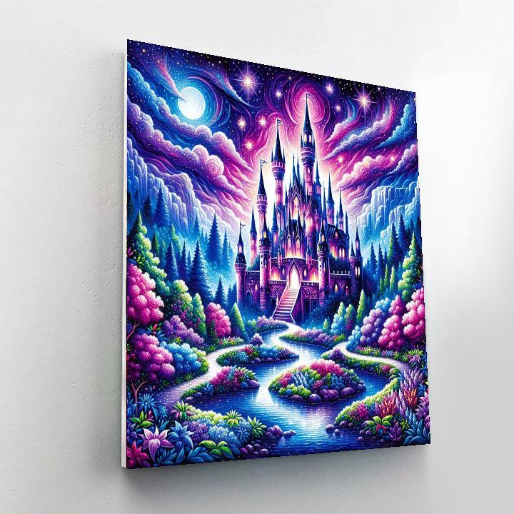 Enchanting Castle At Dusk Paint By Numbers Kits