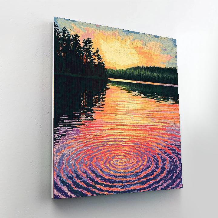 Georges Seurat Inspired Serenity In Dusk  Numbered Painting Kits