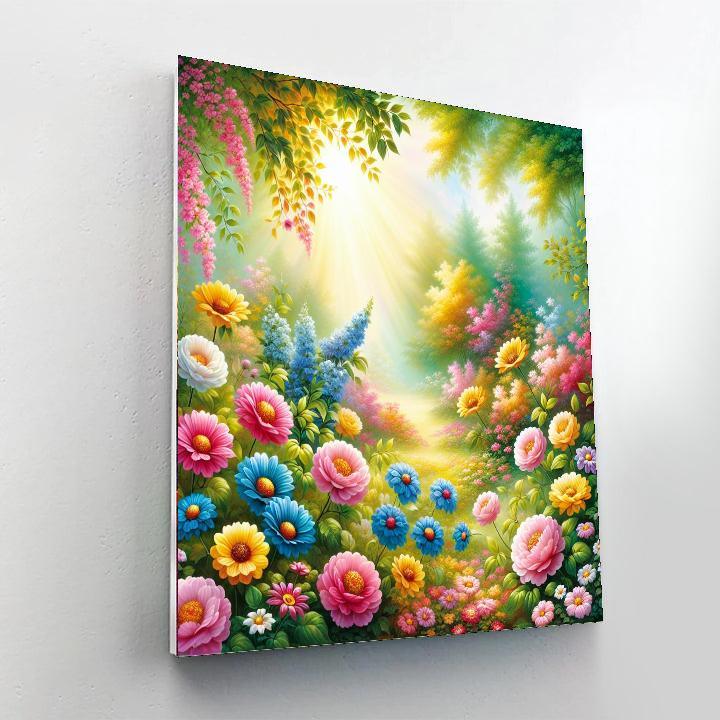 Radiant Blooming Garden Paint By Numbers