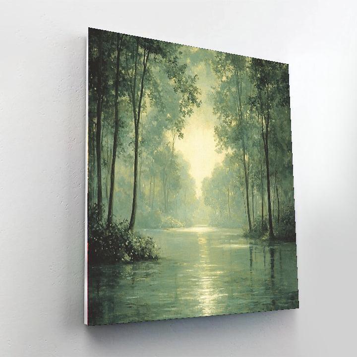 Jean-Baptiste-Camille Corot Inspired Verdant Retreat  Painting By Numbers Kit