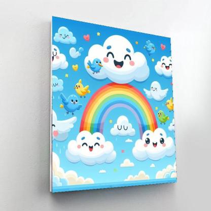 Magical Cloud Adventure Paint By Numbers Art