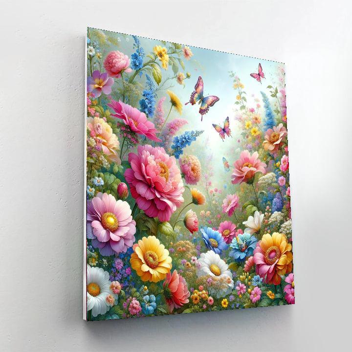 Colorful Summer Garden Paint By Numbers Art