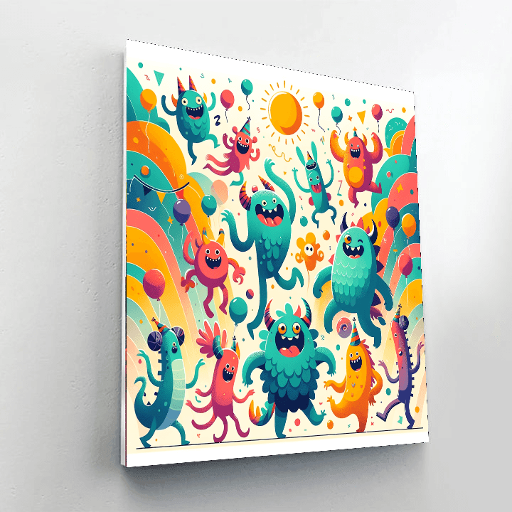 Funky Monster Party Paint By Color