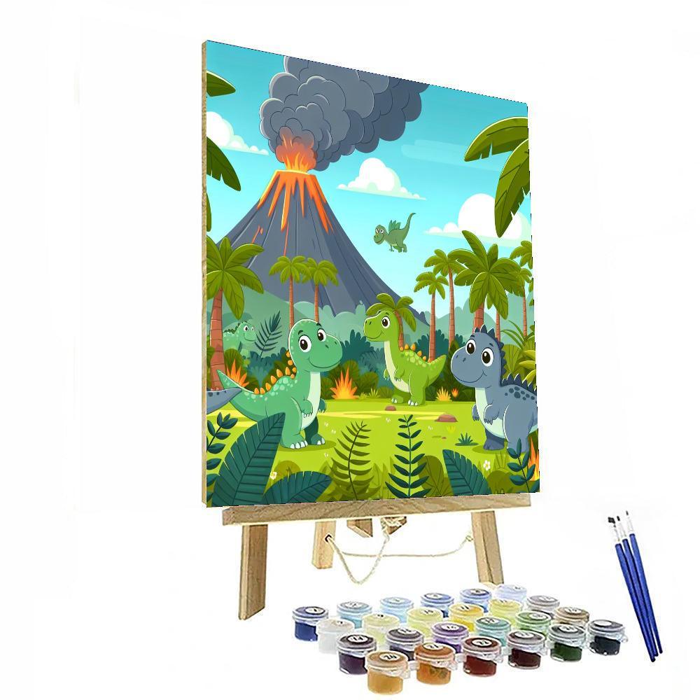 Dino Time Travel Quest Painting Number Kit