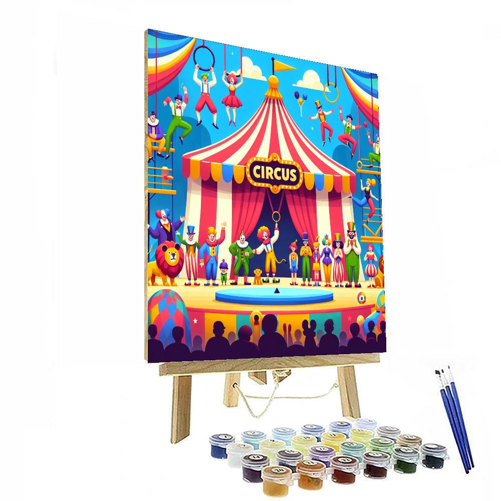 Charming Circus Capers Painting By Numbers Kit