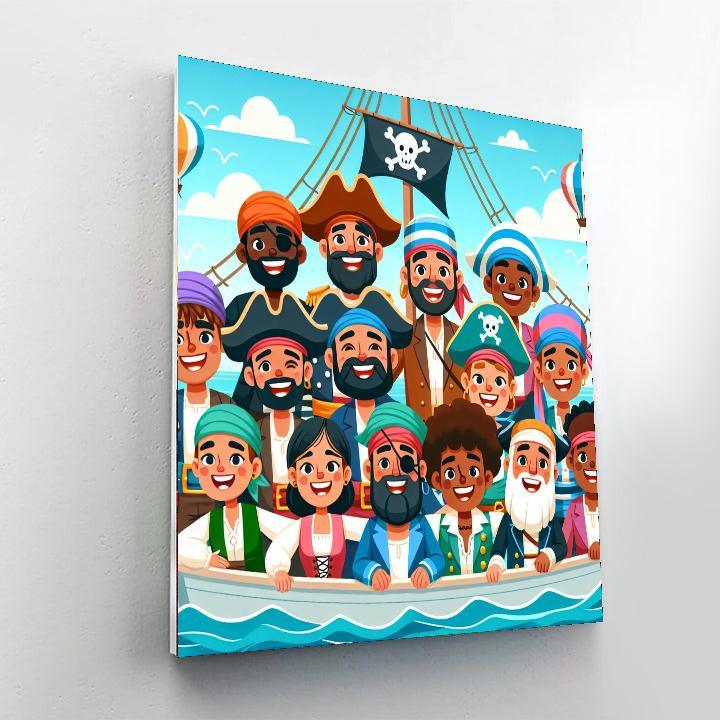 Pirate Adventure Crew Paint By Numbers Art