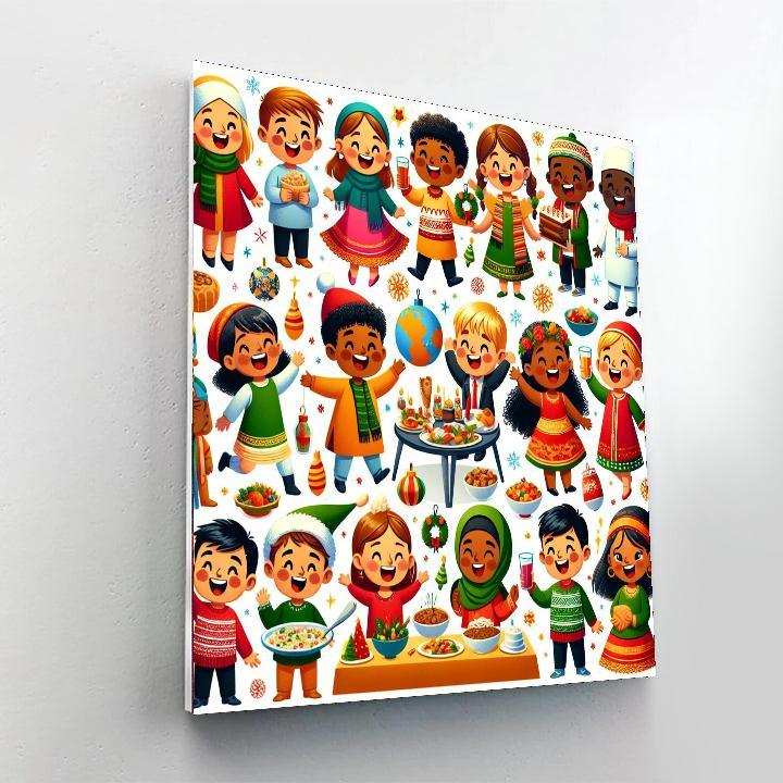 Vibrant Holiday Celebrations Painting By Numbers Kit