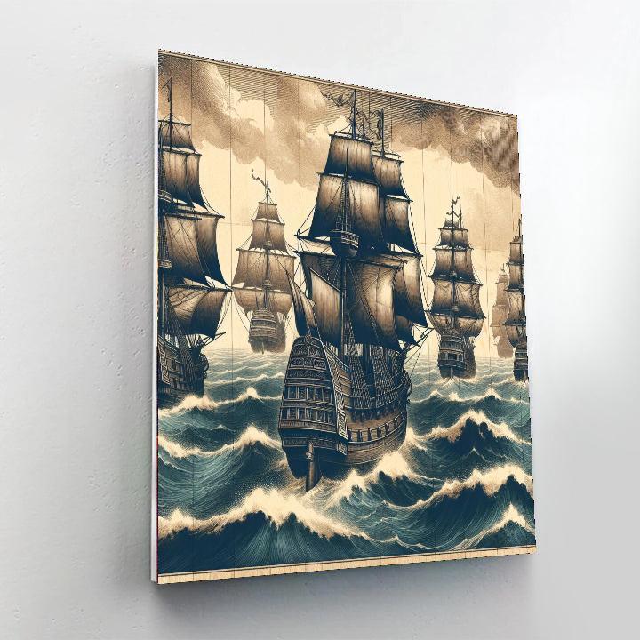 Vintage Maritime Adventure DIY Paint By Numbers