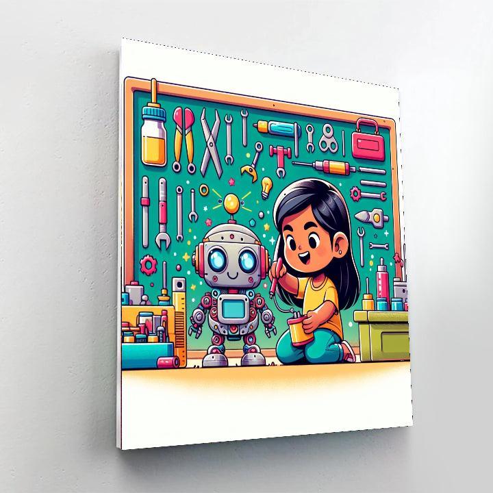 Robot Engineer Quest Paint By Numbers Kits