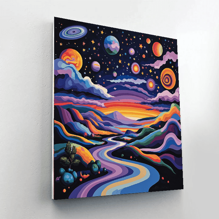 Salvador Dalí Inspired Epic Journey Through Space  Painting By Numbers Kit