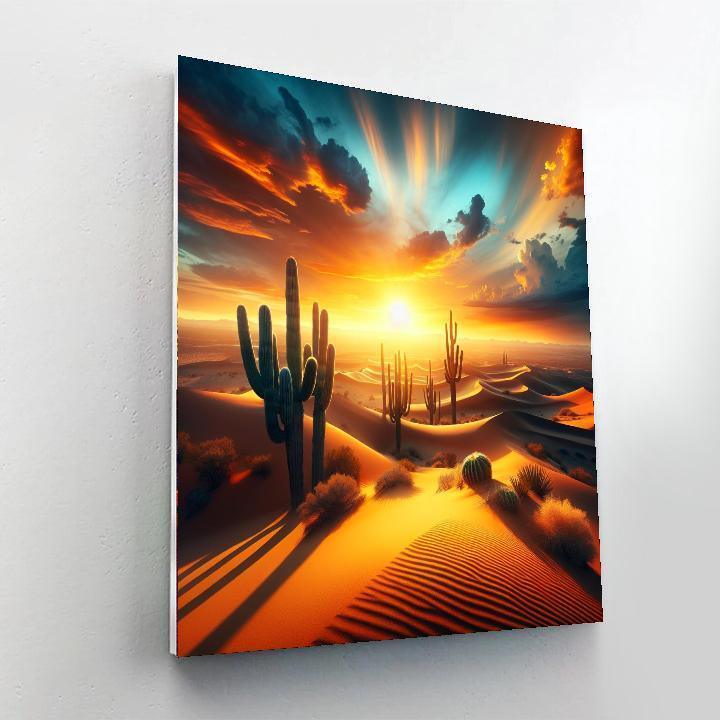 Desert Sunrise Splendor Paint By Number