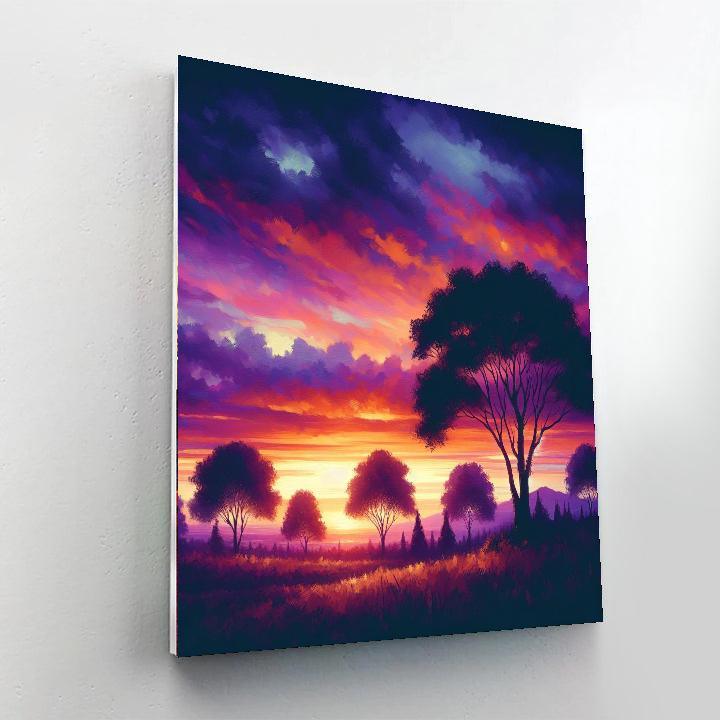 Sunset Silhouette Harmony Paint By Numbers