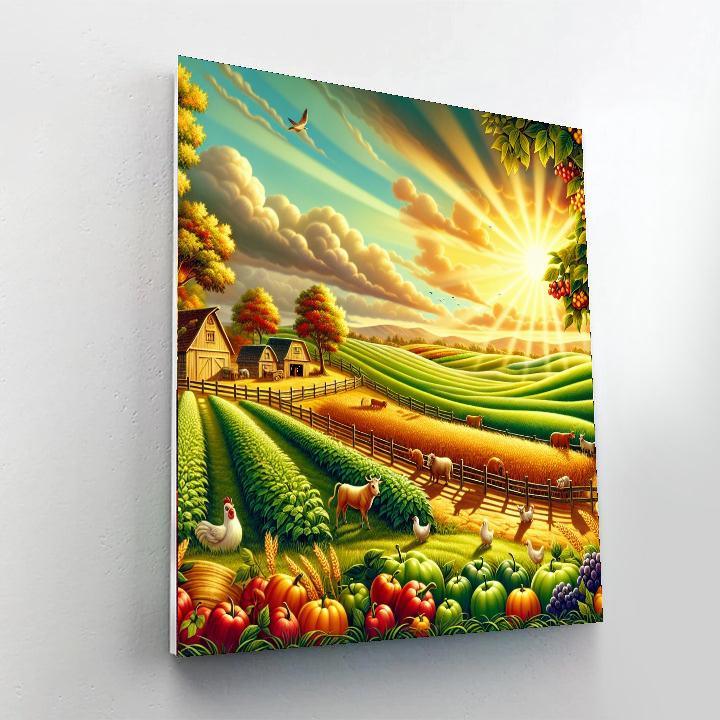 Bright Farm Harvest Numbered Painting Kits