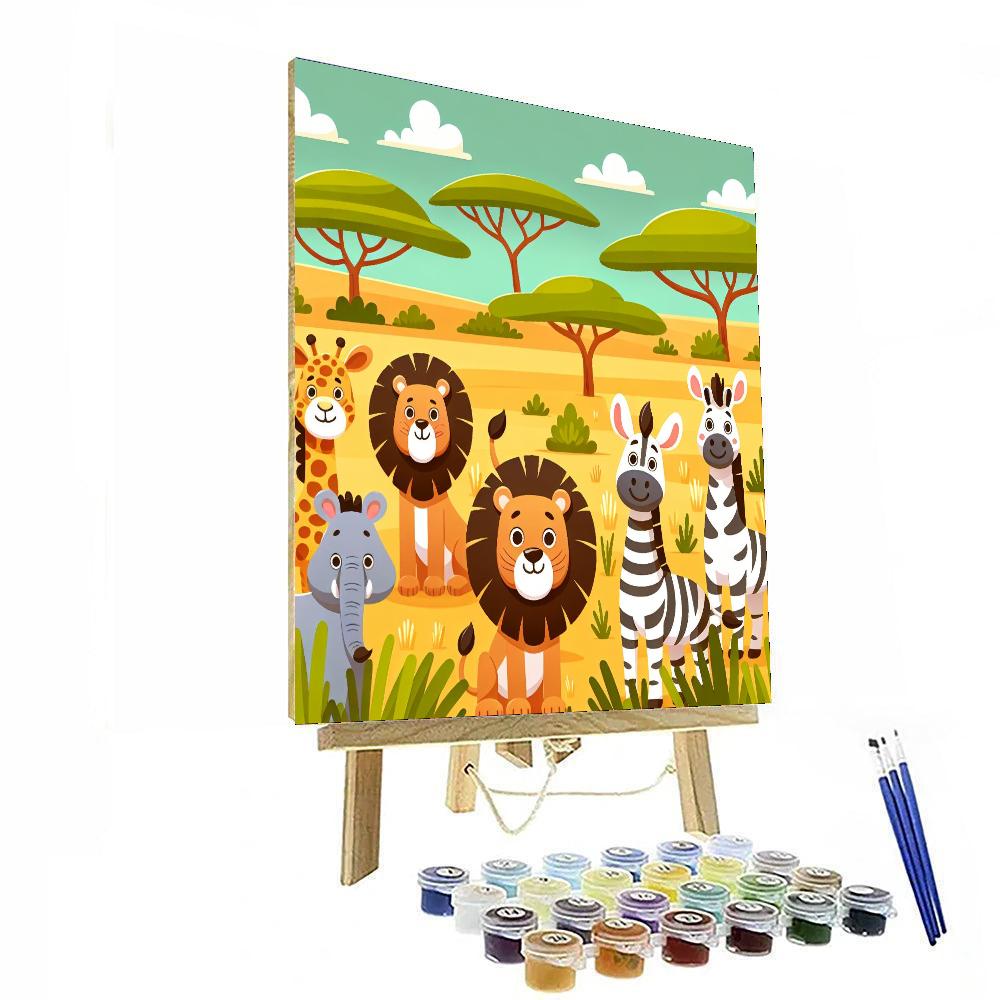 Safari Animal Bonanza DIY Paint By Numbers