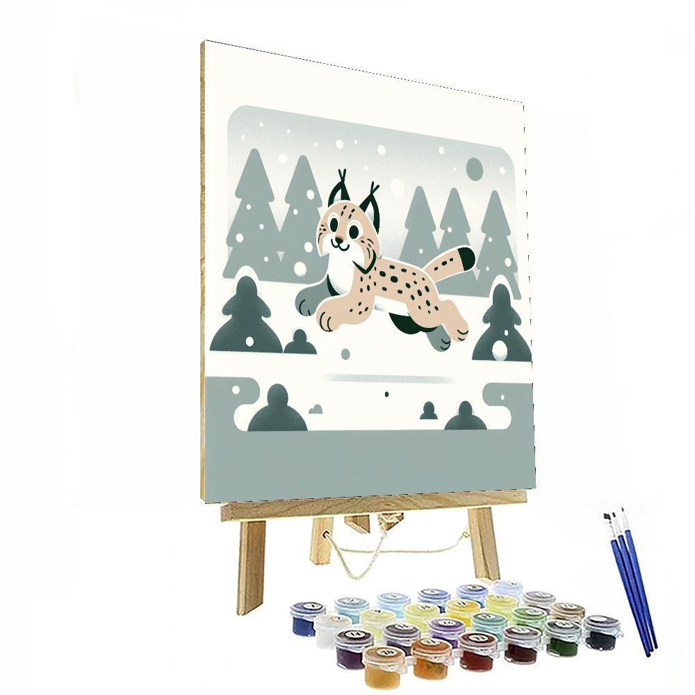 Lively Lynx Leap Paint By Color