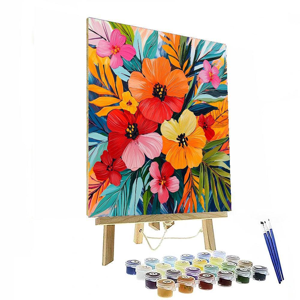 Frida Kahlo Inspired Frida's Floral Fiesta  DIY Paint By Numbers