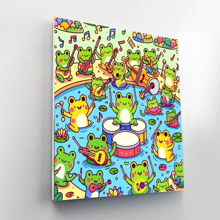 Hopping Frog Festival Paint By Numbers Art