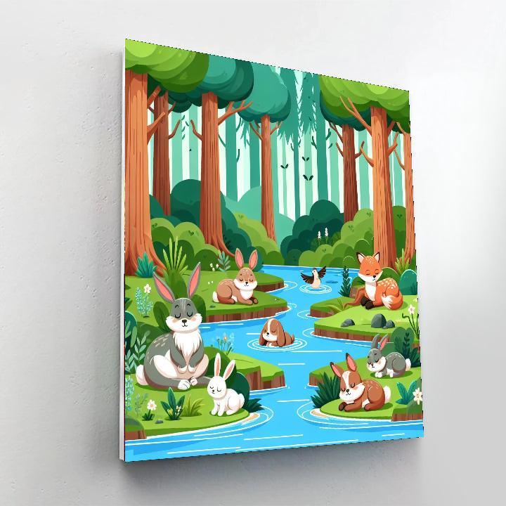 Secret Forest Hideaway Painting Number Kit