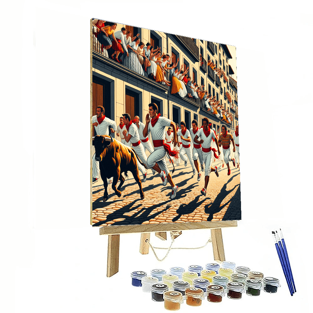 San Fermin Running Of The Bulls - Pamplona, Spain Paint By Number
