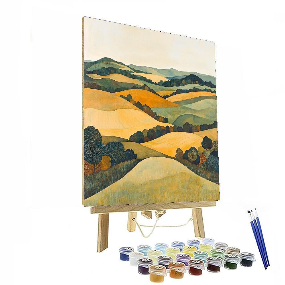 Nandalal Bose Inspired Serenity Of The Indian Countryside  Painting Number Kit