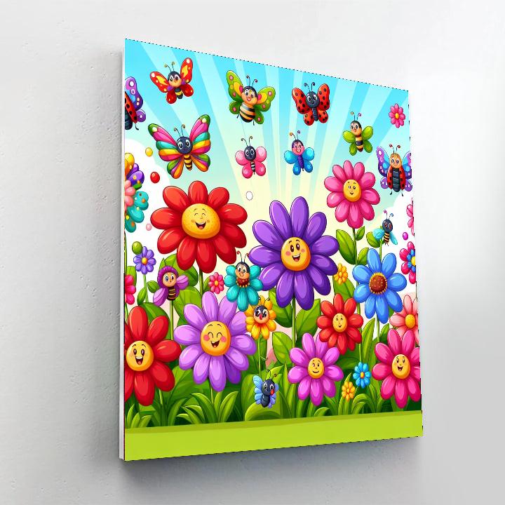 Cheerful Spring Garden Paint By Numbers Art