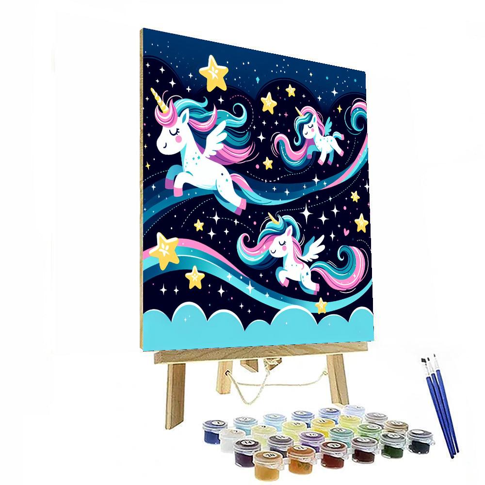 Cosmic Unicorns DIY Paint By Numbers