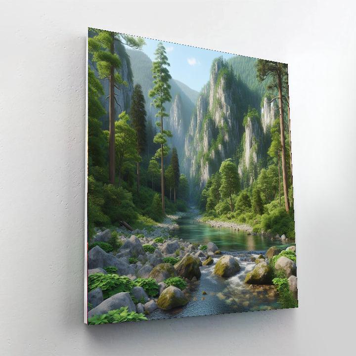Quiet Mountain Stream Painting By Numbers Kit