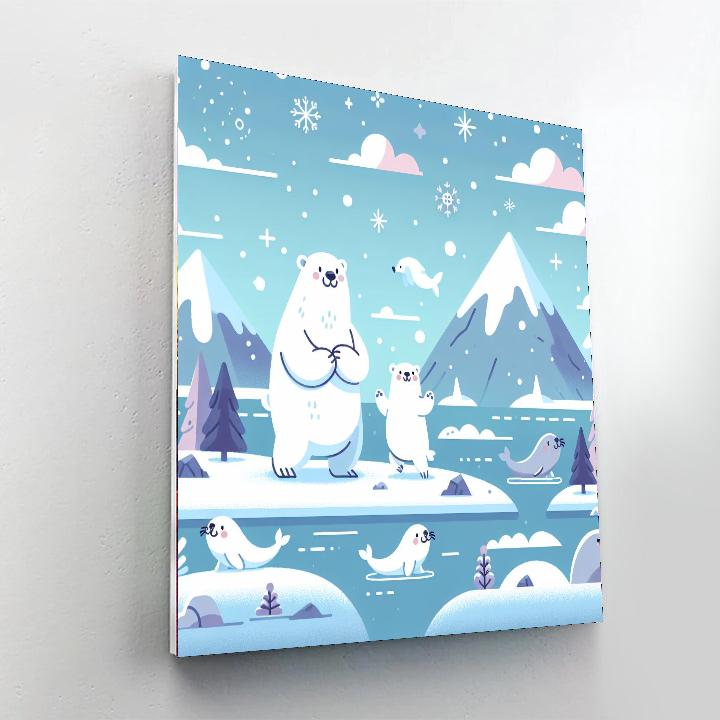 Jolly Polar Bear Expedition Paint By Color