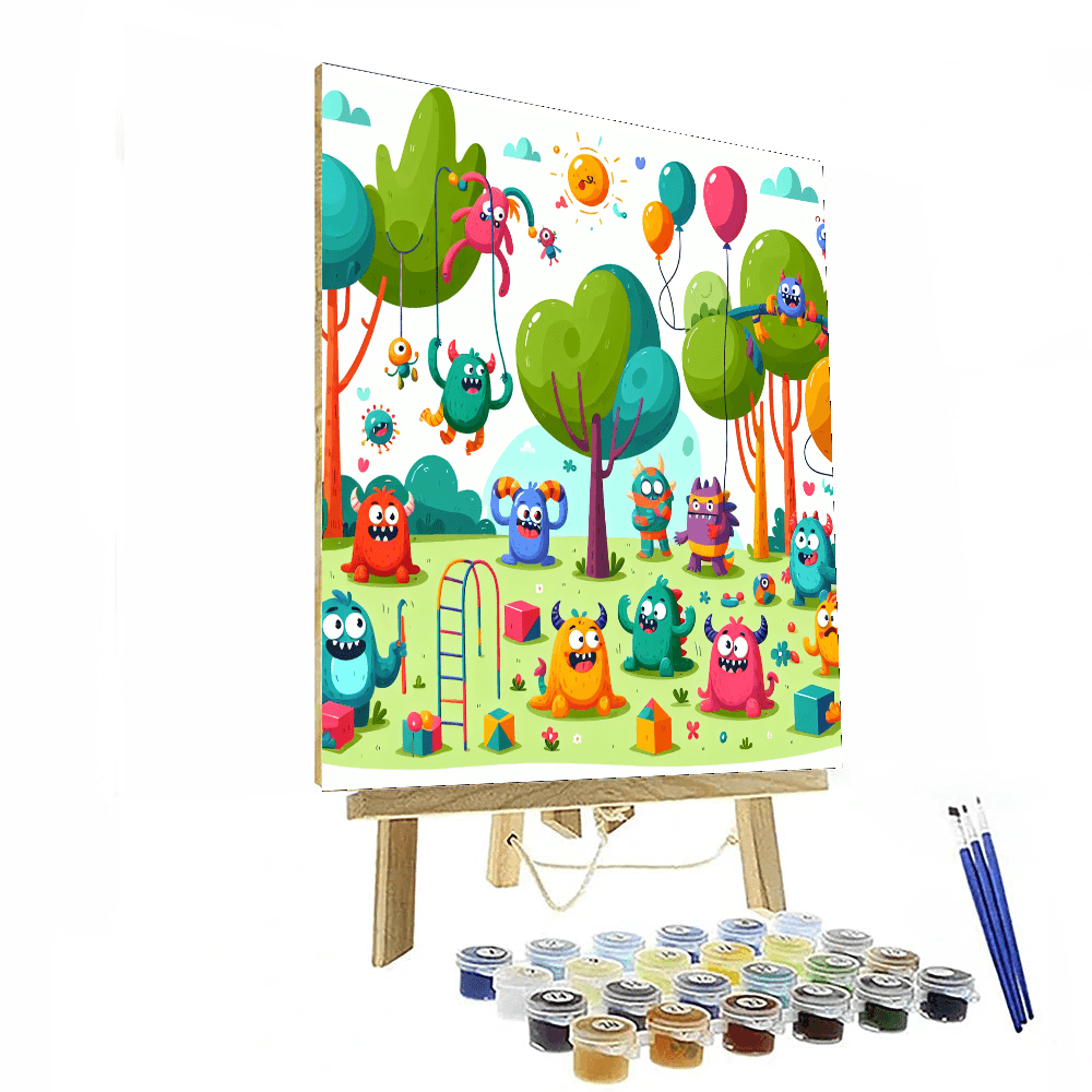 Imaginative Monster Madness Number Painting
