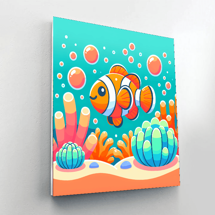 Comical Clownfish Capers Paint By Numbers
