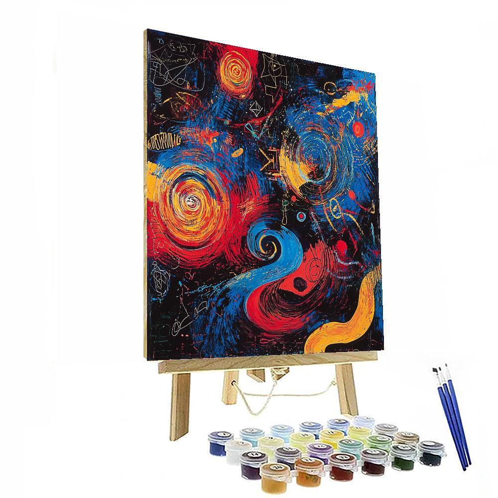 Jean-Michel Basquiat Inspired Cosmic Whisper  Paint By Color