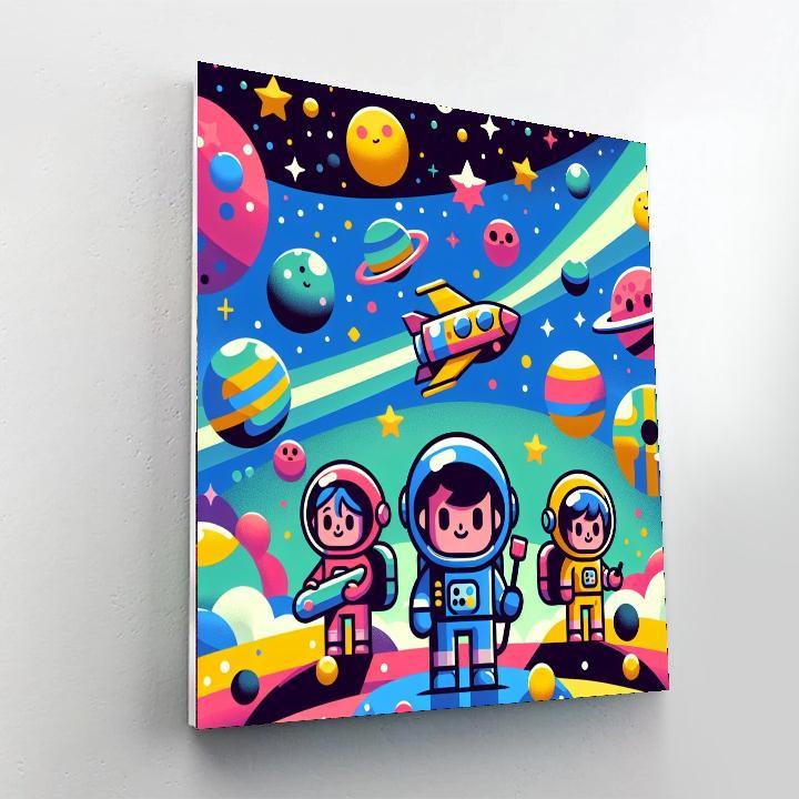 Friendly Galactic Rangers Number Painting