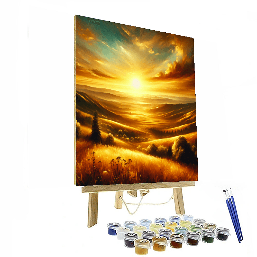 Glistening Golden Horizon Paint By Number