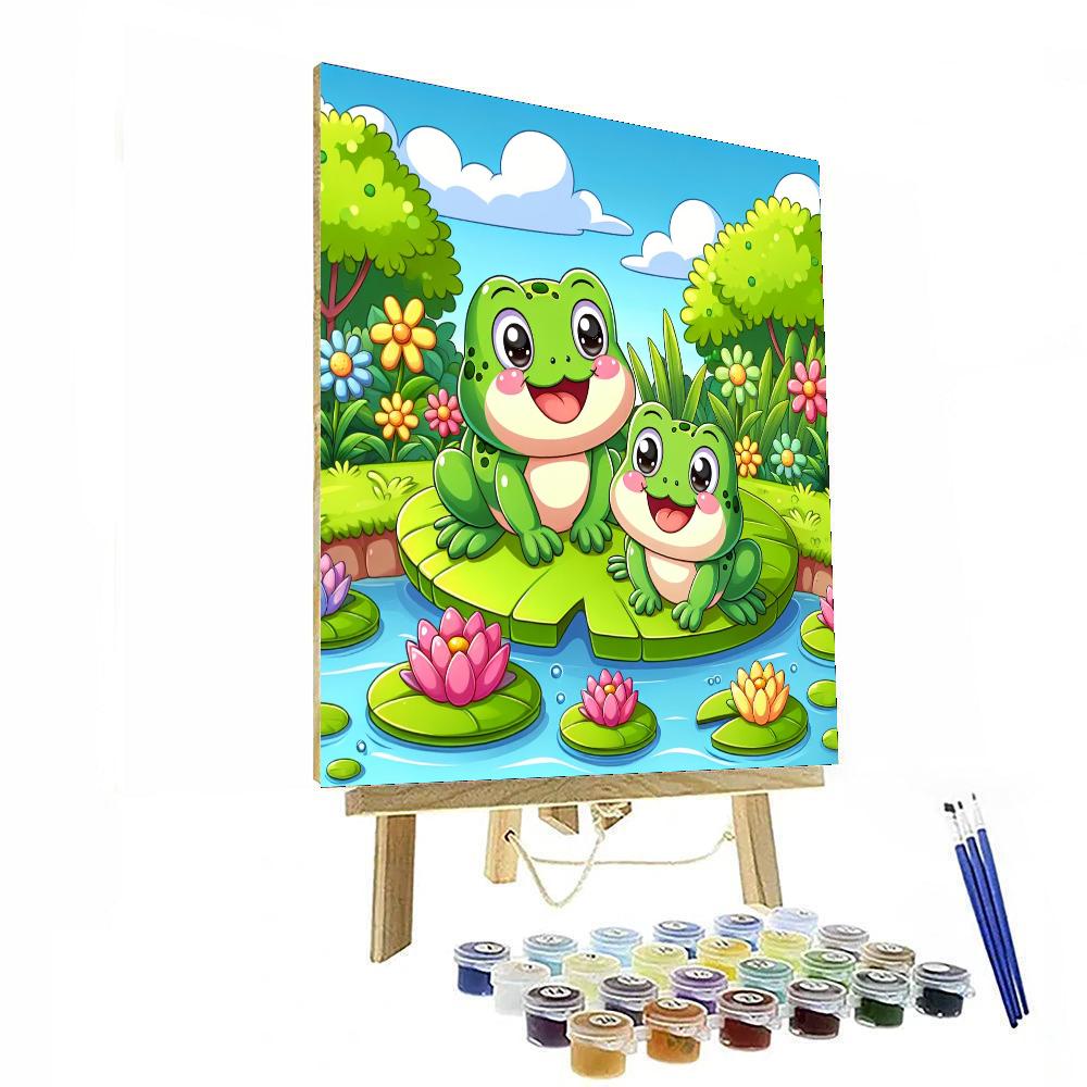 Happy Garden Toads Numbered Painting Kits