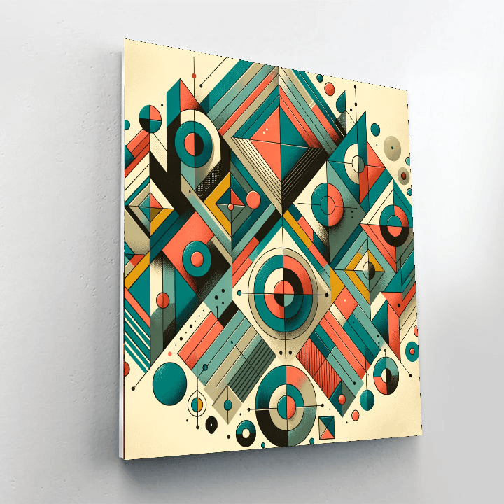 Bold Geometric Patterns DIY Paint By Numbers