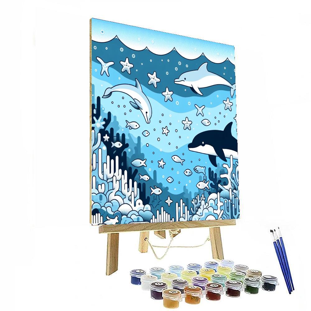 Aquatic Animal Safari Painting Number Kit