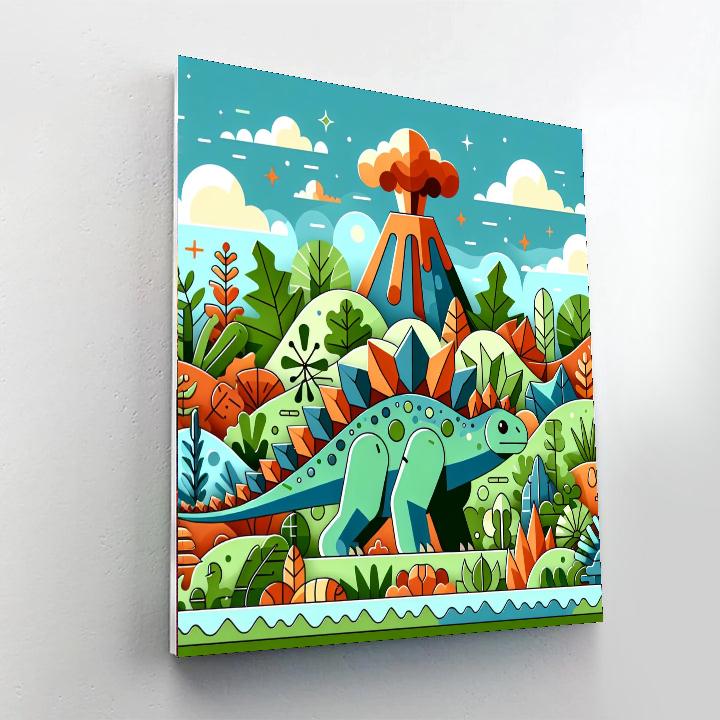 Dinosaurs In Time Painting Number Kit